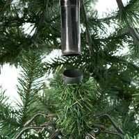 Ünnepi idő előtti nagyview csillogó mesterséges karácsonyfa, meleg fehér LED-es lámpák, zöld, 7,5 '