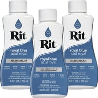 Rit Dye Liquid 8Oz-Királykék-3 darabos gyűjtőcsomagolás