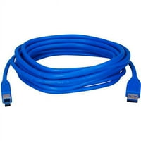 15 láb USB 3.0 3. Kompatibilis 5Gbps típusú férfi B férfi kék kábel