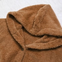Kapucnis Női Téli Kabátok Alkalmi Laza Meleg Hangulatos Plüss Plusz Méretű Pulóverek Hosszú Ujjú Túlméretes Kabátok