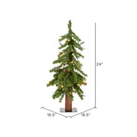 Vickerman 2 ' Természetes Alpesi Mesterséges Karácsonyfa, Többszínű Izzólámpák - Fau Karácsonyfa - Szezonális Beltéri