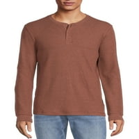 George férfi és nagy férfi Hosszú ujjú Thermal Henley ing