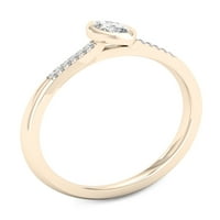 Imperial 1 5ct TDW Diamond 10K sárga arany ígéret gyűrű