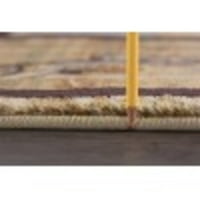 Újdonságú terület szőnyeg Lodge bézs, barna beltéri kerek könnyen tisztítható