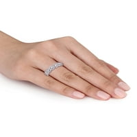 Carat T.W. Diamond 10KT Fehér Arany hétköves évforduló gyűrű