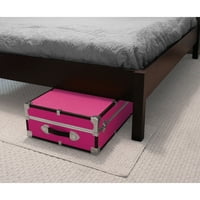 Seward az ágy alatt 31 csomagtartó kerekekkel és zárral, rózsaszín