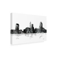 Marlene Watson 'Raleigh North Carolina Skyline BG 1' Canvas Art