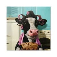 Stupell Industries konyhai sütő tehén farm állati kötényszőr tekercsek, 36, Lucia Heffernan tervezése