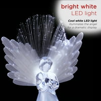 Alpine Corporation Angel Tree Topper száloptikai szárnyakkal és LED-es lámpával