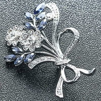 Jiaroswwei bross virág alakú strasszos Design Ötvözet Női Divat Bross Pin csokor