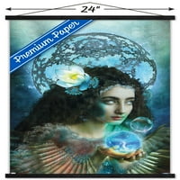 Jena DellaGrottaglia: kozmikus állatöv-Aquarius fali poszter mágneses kerettel, 22.375 34