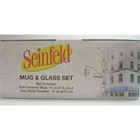 Seinfeld, kerámia, bögre, 14 uncia pint, átlátszó üveg, többszínű, 16 uncia, 2 gróf