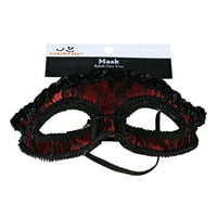 A Halloween Deluxe női felnőtt fekete piros csipke maszk megünneplésének módja