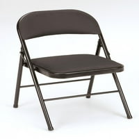 Mainstays deluxe szövet párnázott összecsukható szék, fekete, szám