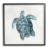 Stupell Industries Sea Turtle Beach Portrait Graphic Art Fekete Keretes Art Print Wall Art, Kim Allen tervezése