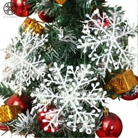 Luxtrada Fehér Csillogó Hópelyhek String & Matrica Ablak Ragaszkodik Matrica Karácsonyi Dekoráció Lógó Xmas Díszek