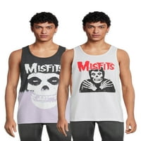 Misfits a férfiak és a nagy férfiak grafikus tartályának teteje, 2-csomag, S-3XL méretű