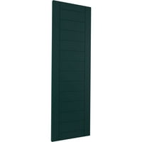 Ekena Millwork 18 W 40 H True Fit PVC vízszintes SLAT keretes modern stílusú rögzített redőnyök, termálzöld