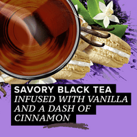 Fekete Tea, Vanília Macaron, Koffeintartalmú, Teazsákok Ct