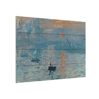 Védjegy Szépművészet 'Benyomás Napkelte' Fa fali művészet, Claude Monet