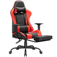 Vineego High-back Recliner Gaming Chair forgatható irodai szék PU bőr Állítható magasságú verseny stílusú számítógépes