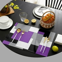 Ebédlőasztal század közepén lila Északi mosható asztali szőnyegek Konyhai dekorációk készlet 6