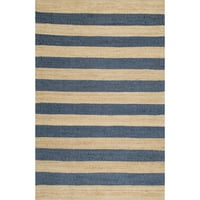nuLOOM Alisia Flatweave Stripes Juta akcentus szőnyeg, 3' 5', törtfehér