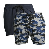 Hanes férfi és nagy férfi Jersey Camo Sleep Shorts, 2-csomag