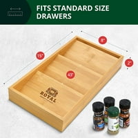 Fa Spice Rack szervező 3-Tier Szekrény, szekrény, kamra, polc-luxus bambusz fiók szervező fűszerek & gyógynövények-Konyhai