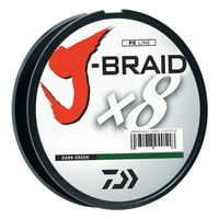 Daiwa J-Braid fonott sötétzöld vonal 80lb 330yd .017 - JB8U80-300DG