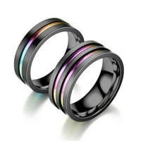 Titán acél fekete színes pár gyűrű a nők férfi Méret 6-elérhető