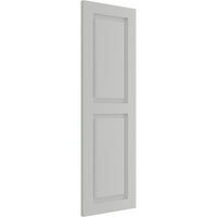 Ekena Millwork 15 W 49 H True Fit PVC Két egyenlő emelt panel redőny, Hailstorm szürke