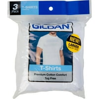 Gildan férfiak rövid ujjú személyzete fehér póló, 3 csomag