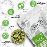 Sorich Organics Brahmi levél gyógytea-GM-stressz és szorongás enyhítő nyugtató tea az immunitás erősítésére