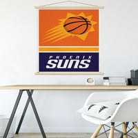 Phoeni Suns-Logo fali poszter fa mágneses kerettel, 22.375 34