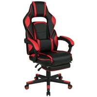 Flash bútorok Gaming Chair Racing ergonomikus számítógépes szék teljesen fekvő hátsó karokkal, kihúzható lábtartó,