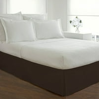 Luxus Hotel mikroszálas szabott stílusú ágy szoknya klasszikus csepp hossza, Twin, csokoládé