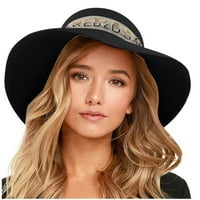 Hanas Puha és kényelmes kalap női széles szalma Panama hengerelt kalap Floppy Tweed Hat Beach Sun Hat All Seasons