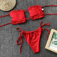 tankini fürdőruhák nőknek Bikini Női fürdőruha szett Beachwear Push-Up szexi fürdőruha üreges Párnázott Ruched fürdőruhák