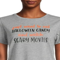 Női Halloween film éjszakai grafikus póló, őszi rövid ujjú póló az útról, az S-3XL méretének mérete