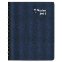 Blueline DuraGlobe 14 Hónapos Tervező, Puha Korinthoszi Borító, 8-1 2, Kék, 2015
