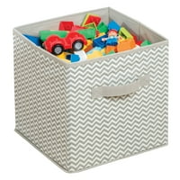 Interdesign Axis Chevron Storage Cube -készlet, Taupe és természetes