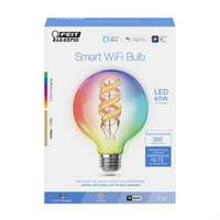 Feit elektromos 6.5 W G E szabályozható színváltó spirál izzószál Vintage dekoratív intelligens Wifi LED izzó