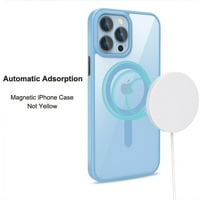 Mágneses tok iPhone Pro Max-hoz, kompatibilis a MagSafe-vel, Sárgulásálló vékony ütésálló cseppvédelem karcolásgátló,