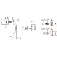 Design ház Coventry Handleset Scroll belső kar és egyhengeres Deadbolt olaj dörzsölte Bronz