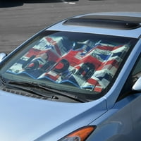 London Design Auto Auto árnyék autó SUV teherautó, Union Jack, dupla buborék fólia Jumbo összecsukható harmonika szélvédő