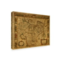 Red Atlas Designs 'Mongólia Magliia Map 1676' Canvas Art