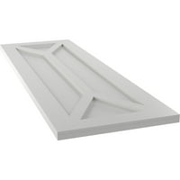 Ekena Millwork 18 W 47 H True Fit PVC San Carlos misszió stílusú rögzített redőnyök, Hailstorm szürke