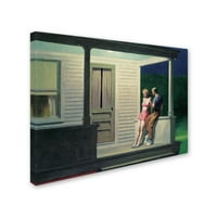 Védjegy Szépművészet 'Nyári estéje' vászonművészet, Edward Hopper