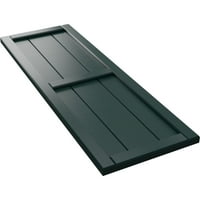 Ekena Millwork 3 4 W 30 H True Fit PVC, két tábla keretes tábla-N-batten redőnyök, termálzöld